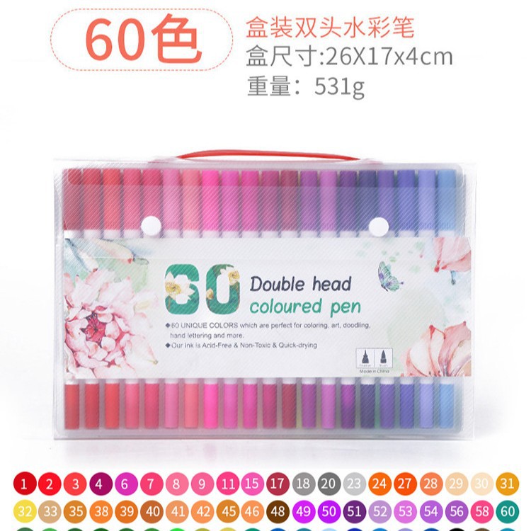168 color acuarela pluma traje 120 color estudiante suave cabeza color niños colorear 48 color doble cabeza pintura pluma lavable