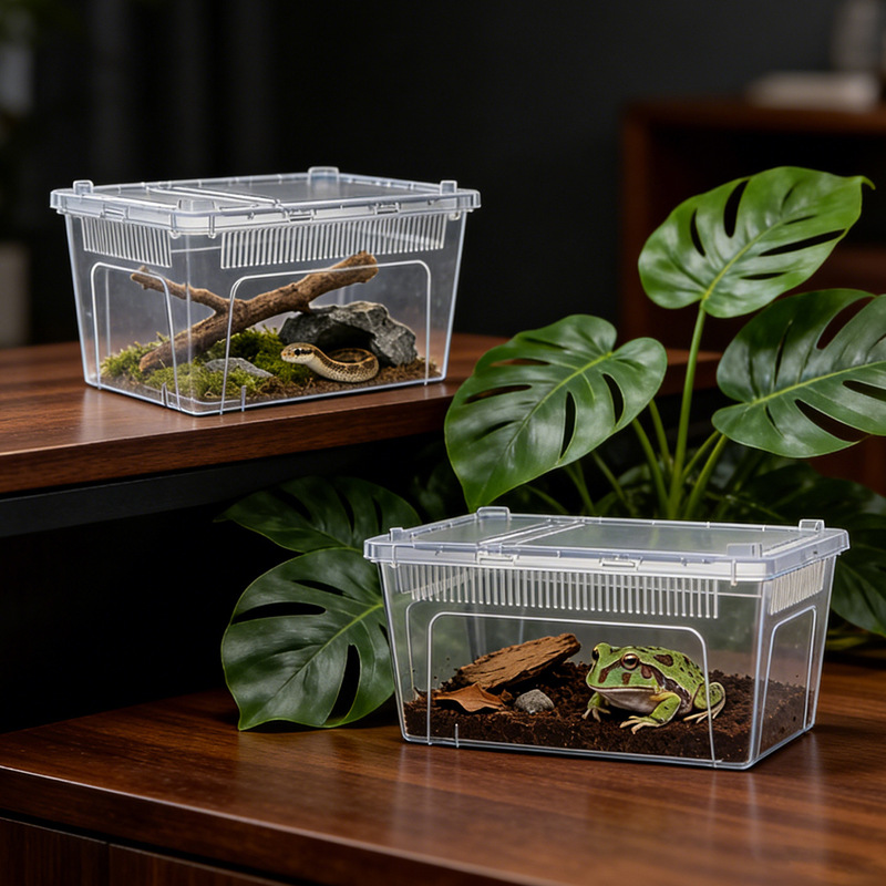 Lizard Breeding Box, Amphibian Breeding Box, Turtle and Crab Breeding Box with Lid, Breeding Box with Kitten Hideaway Lizard Breeding Box, Amphibian Breeding Box, Turtle and Crab Breeding Box with Lid, Breeding Box with Kitten Hideaway