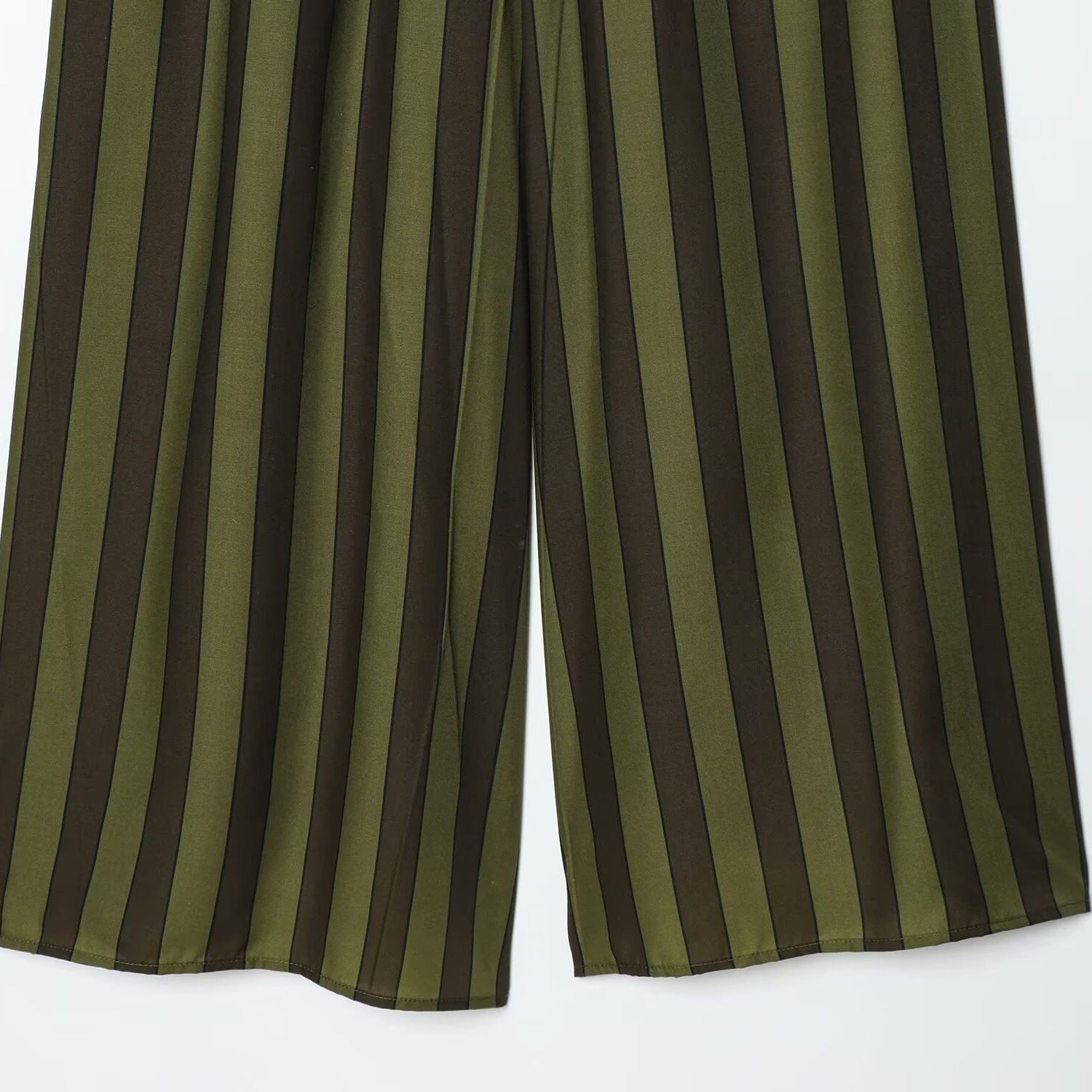 Striped Sleeveless Top & Pants Set, Women's Asymmetrical Crop Top With Matching High-Waisted Trousers, Two-Piece Outfit_ecoleips.com
