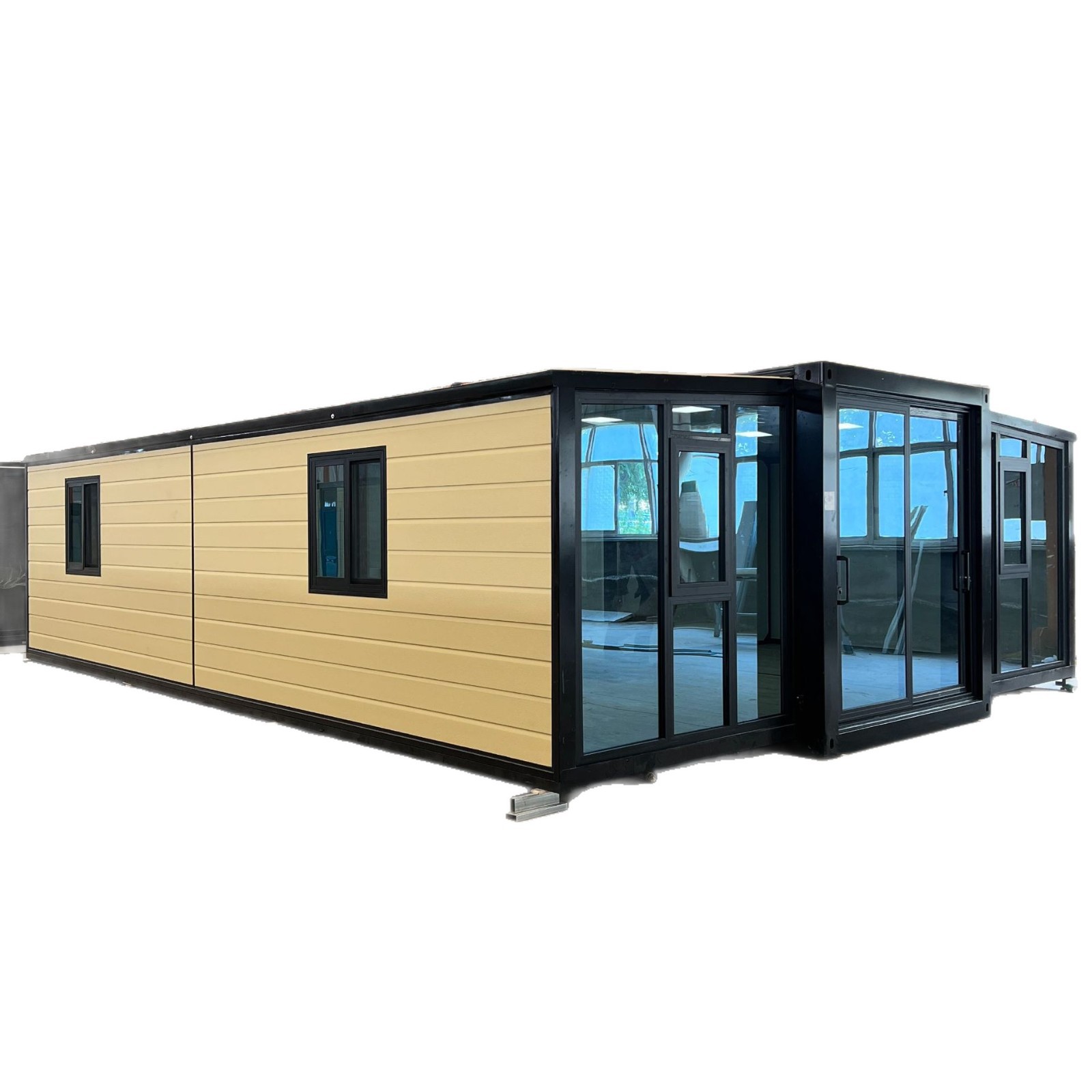 Exportación 3 - en - 1 de 20 pies 40 pies caja plegable de doble ala vivienda móvil de contenedor ala de expansión de la caja de embalaje