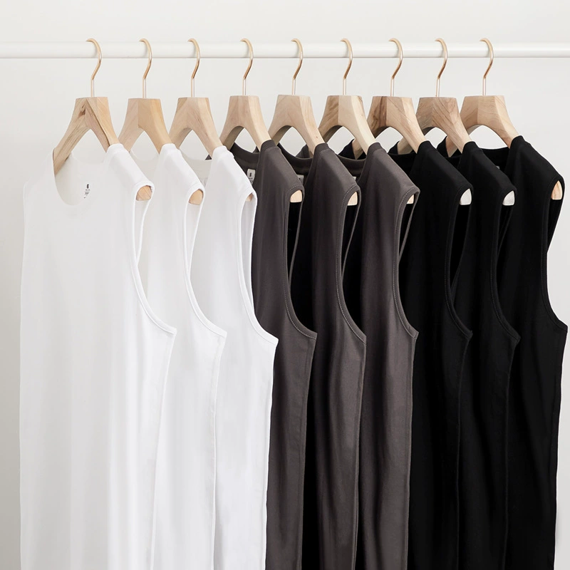 230 г тяжелый хлопковый Летний Новый жилет, мужской подходящий ко всему индивидуальный модный трендовый спортивный жилет без рукавов