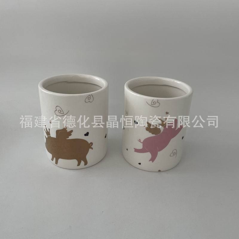 Ceramic pen holder chopsticks holder household kitchen storage rack ceramic crafts ornaments
