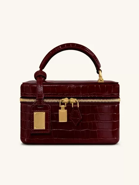 Jw Same Style Niche Designer Brand Box Bag 2026 New Crocodile Pattern Women's Bag Fashionable Handbag Bucket Bag
