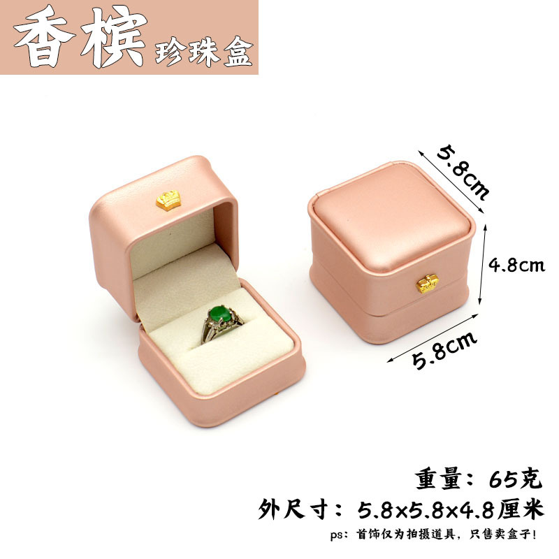 Fabricante de cuero pu cepillado caja de joyería caja de anillo caja de moda colgante caja de joyería de la pulsera