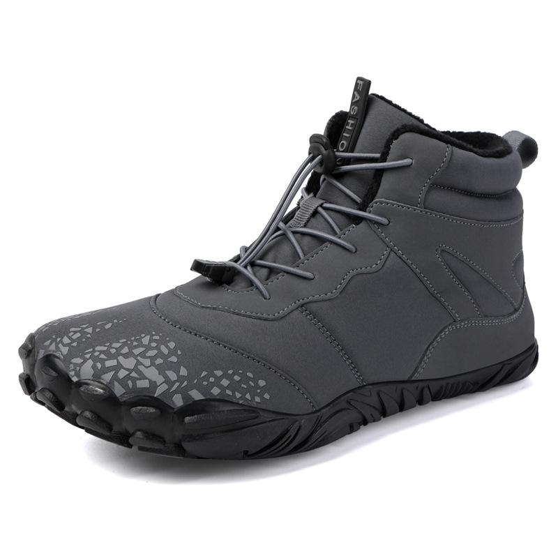 2025 transfronterizos al aire libre cinco dedos botas de nieve otoño y invierno parejas de zapatos de algodón impermeable y botas de algodón gruesas de escalada