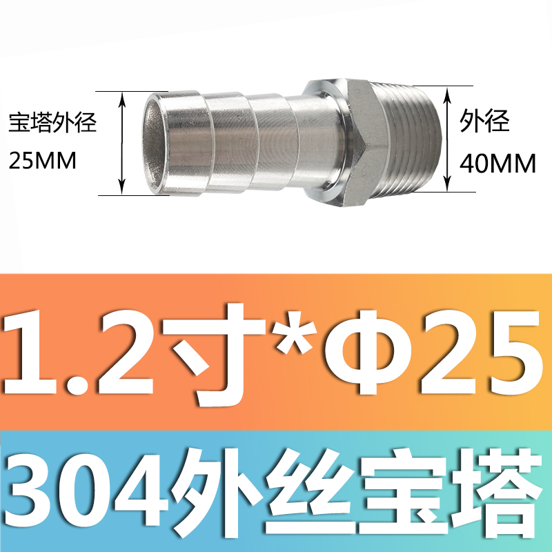 304 acero inoxidable alambre exterior junta torre junta de diámetro reducido manguera tubo de piel alambre exterior junta hexagonal piel enchufe de bambú gas solar 4