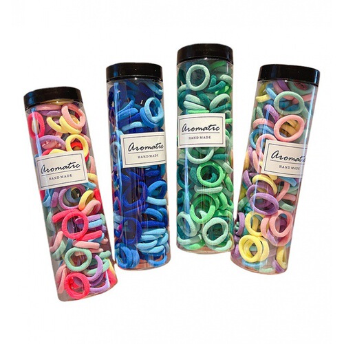 100 pieces of children's towel rings, hair ties and hair accessories, wholesale rubber bands that do not hurt the hair and have good elasticity for girls.