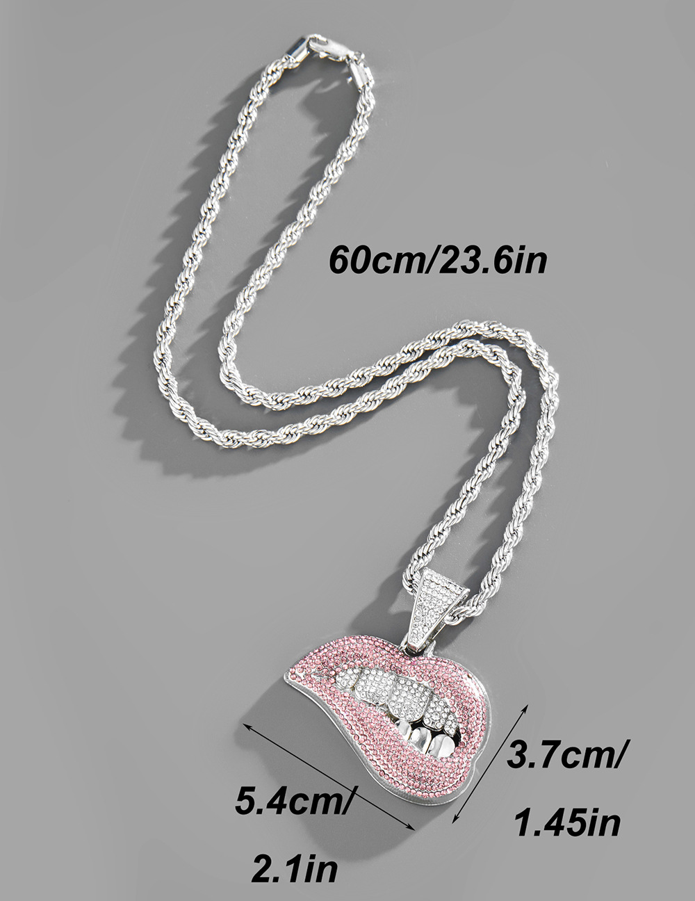 European and American hip hop sexy lips pendant accessories