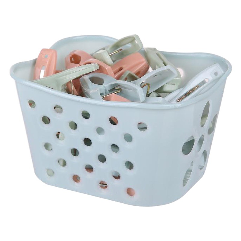Juego de pinzas para ropa para uso en exteriores, 30 piezas, resistentes al viento, para el hogar, para ropa interior y calcetines, juego de cestas de plástico, pinzas para ropa.