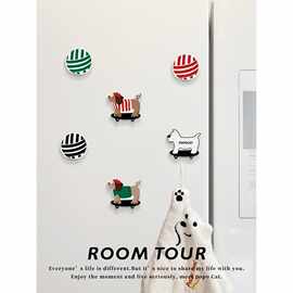 新款吸铁石磁吸磁力贴家用2024粘钩可爱挂钩磁贴卡通冰箱贴腊肠狗