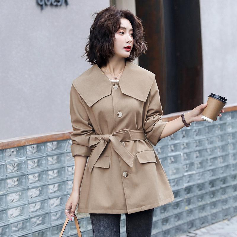 风衣女短款2024韩版时尚宽松学生英伦气质流行小个子外套上衣