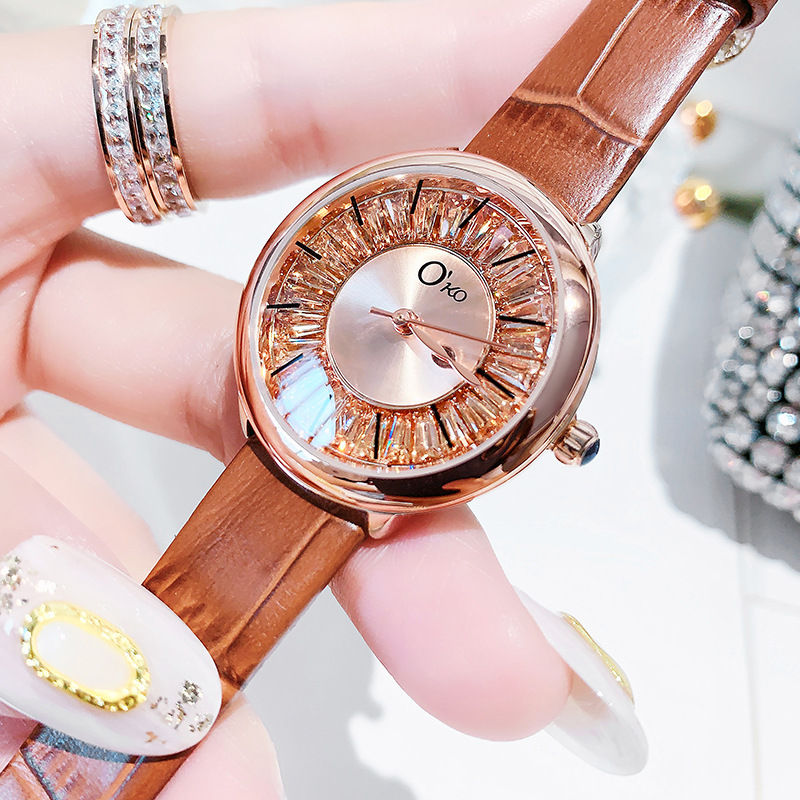 ORCO奥蔻时尚轻奢手表女施华洛元素水钻防水日本机芯直播货源头厂
