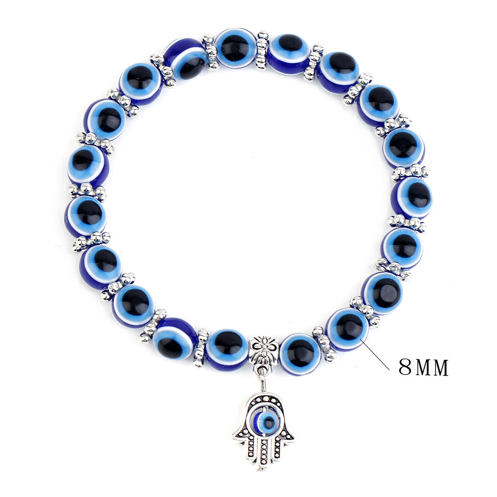 Fashion Devil's Eye Synthetic Resin Beaded Unisex Bracelets display picture 2