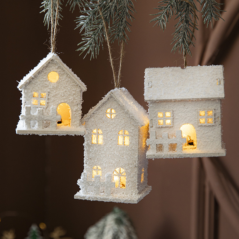 Hong Kong Heng decoración de Navidad escritorio LED blanco casa decoración árbol de Navidad colgante decoración diseño creativo