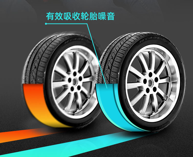 Car and Motorcycle Tire Soundproofing and Noise-Reducing Cotton, Wheel Hub Sound-Absorbing Cotton with Adhesive Backing, Self-Adhesive Type with Strong Adhesive