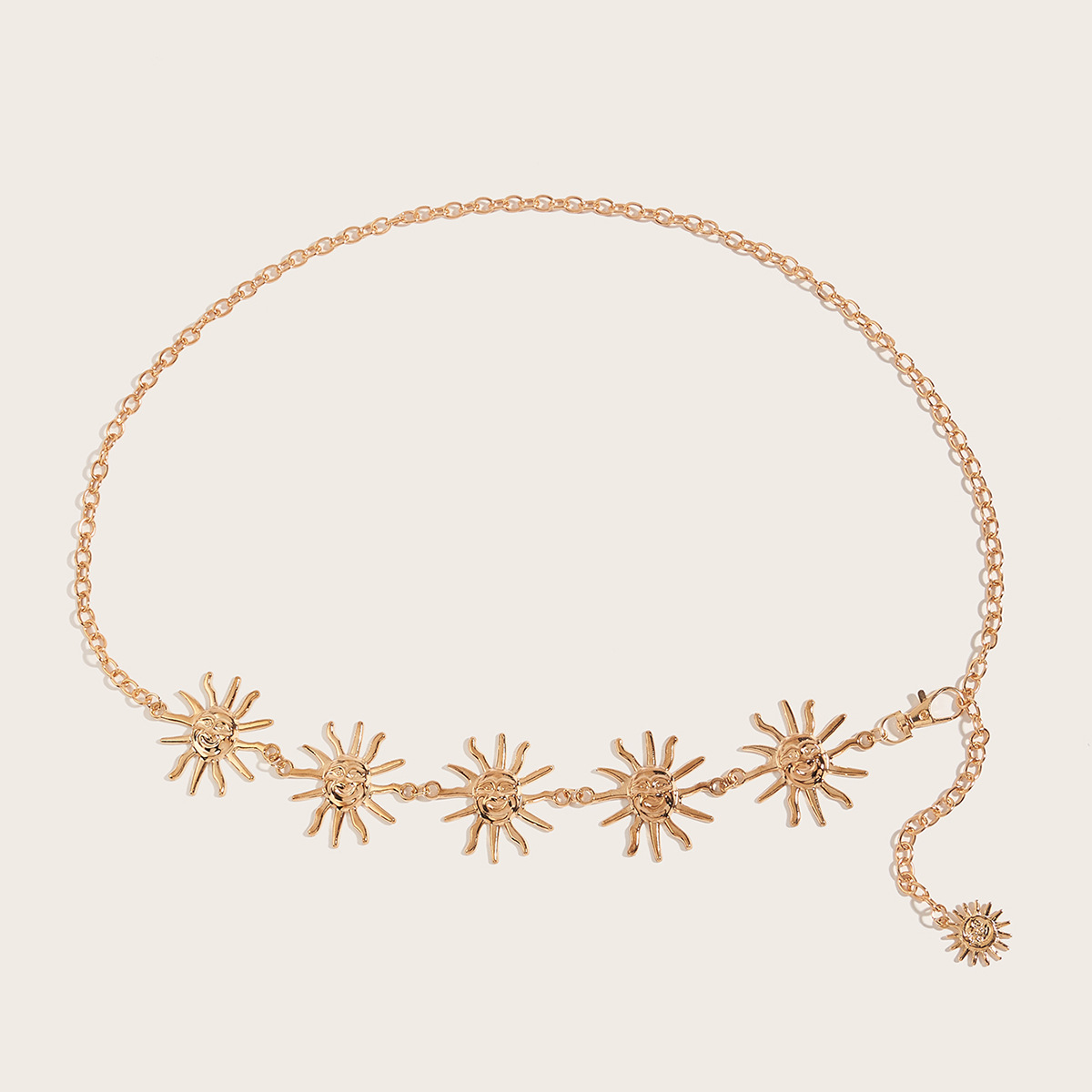 100g Weight Waist Chain Classification Holiday, Beach Occasion Iron Material Sun Pattern Spring&Summer Season Women's Gender Vacation Style Wholesale Jewelry Vacation Sun Iron Waist Chain 10