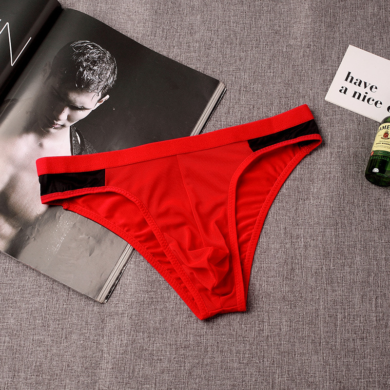 Slip uomo sexy in mesh con tasca a u trasparente_voghion.com