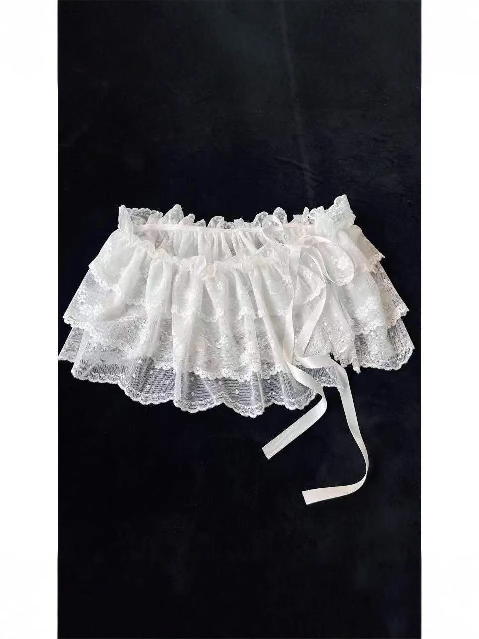 Heavy-Duty Ballet-Style Fashionable Lace-Up Small Skirt with Bowknot Layered Skirt for Women, Korean Spring and Summer 2