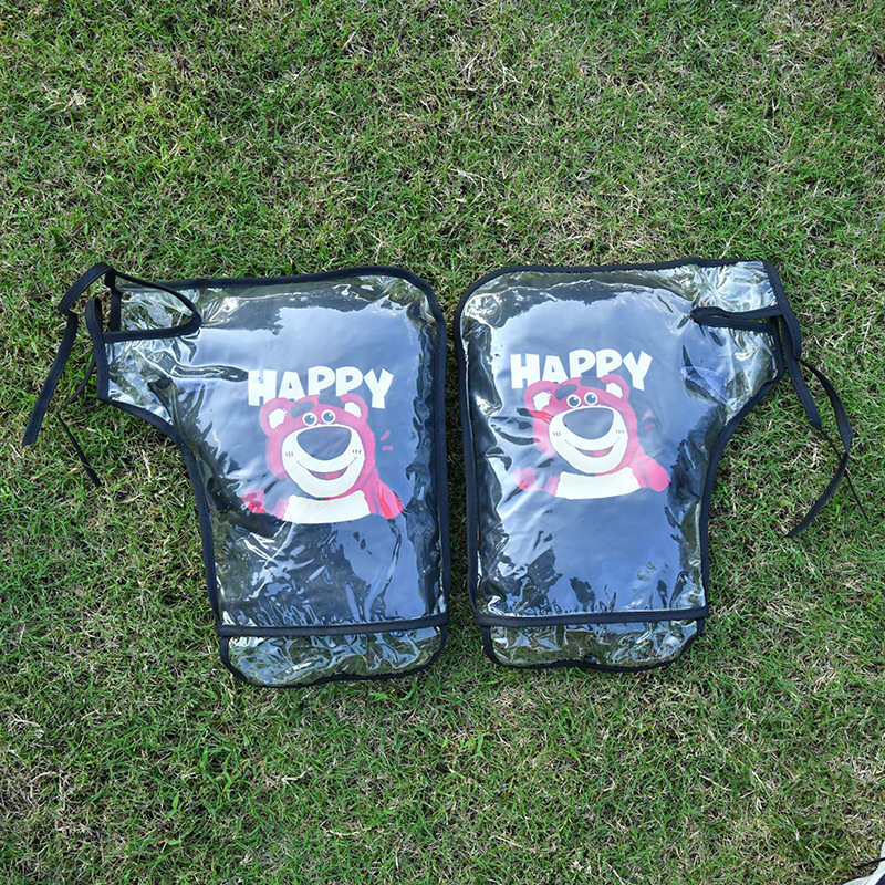 Motuoche – Electric Vehicle Handlehold cover - td-fleece-lined-gloves-waterproof-raincoat-strawberry-bear