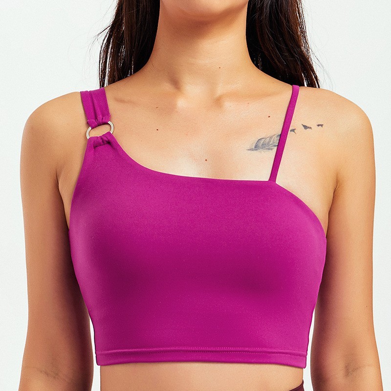 rregular new yoga bra straps in spring and summer beauty back indoor fitness sports bra female