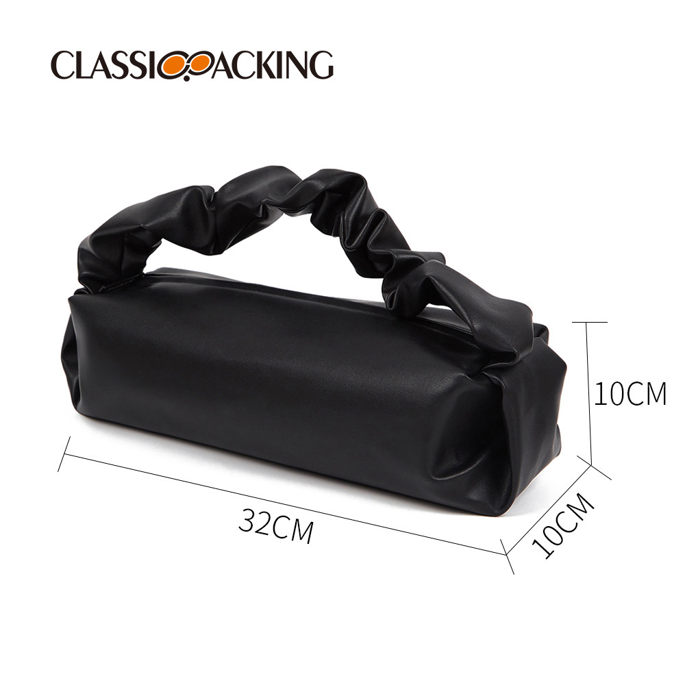 Bolso de Mujer Estilo Coreano 2025, Color Sólido, Diseño de Nube Plisada, Bolso de Mano Simple y Dulce