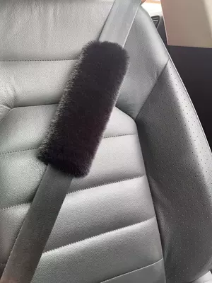 Car Seatbelt Shoulder Pads Imitation Seat belt shoulder pad - black