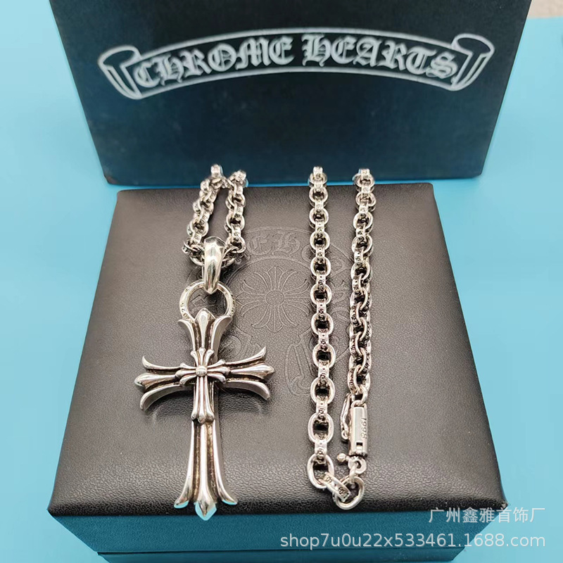 Chkeluo estrella de seis puntas llama Cruz vintage colgante collar Moda pareja en línea celebridad chic cadena