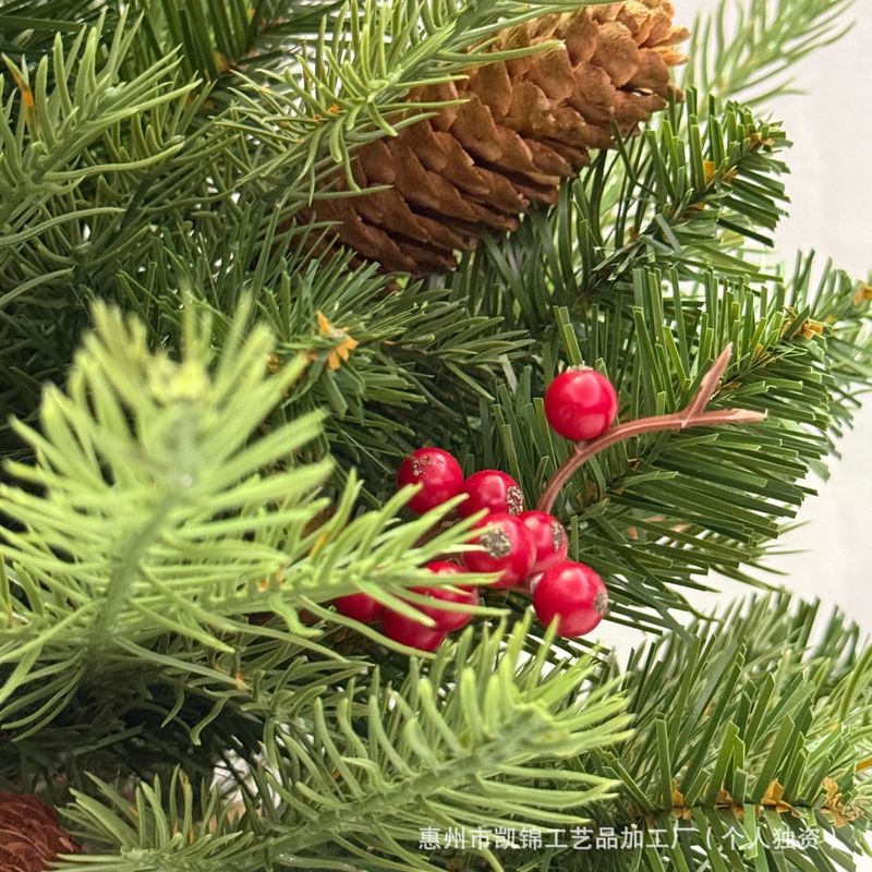 Kaixin クロスボーダークリスマス装飾赤い果実ミニクリスマスツリーシミュレーション松ぼっくりベリーホームデスクトップ装飾品|undefined