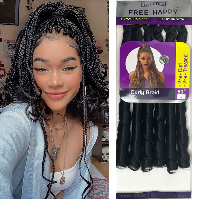 Cross-Border 6X French Curl Braid, French-Style Large Curls, Supports Customization, Factory Direct Sales, African Wigs
