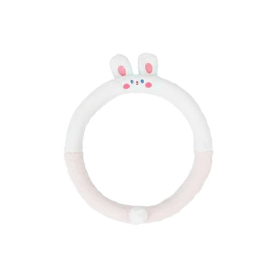 Blue Rain Car Steering Wheel Cover Winter Plush Warm Antifreeze Car Handle Cover Cute Car Steering Wheel Cover (Steering wheel cover) - imitation-rabbit-fur-embroidered-bunny-steering-wheel-cover-38cm