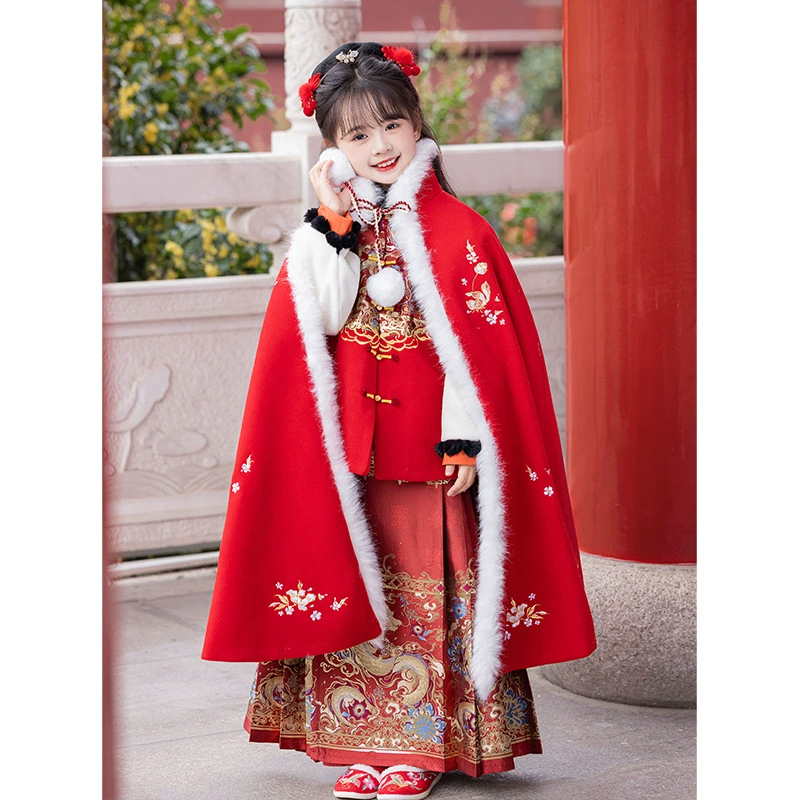 Маленькая девочка в костюме Hanfi детский плащ накидка