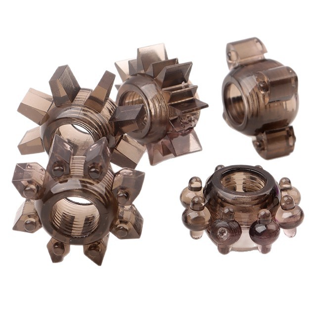 Sun Ring Spiked Textured TPE Cock Ring 5-Piece Set for Men — detail image 7