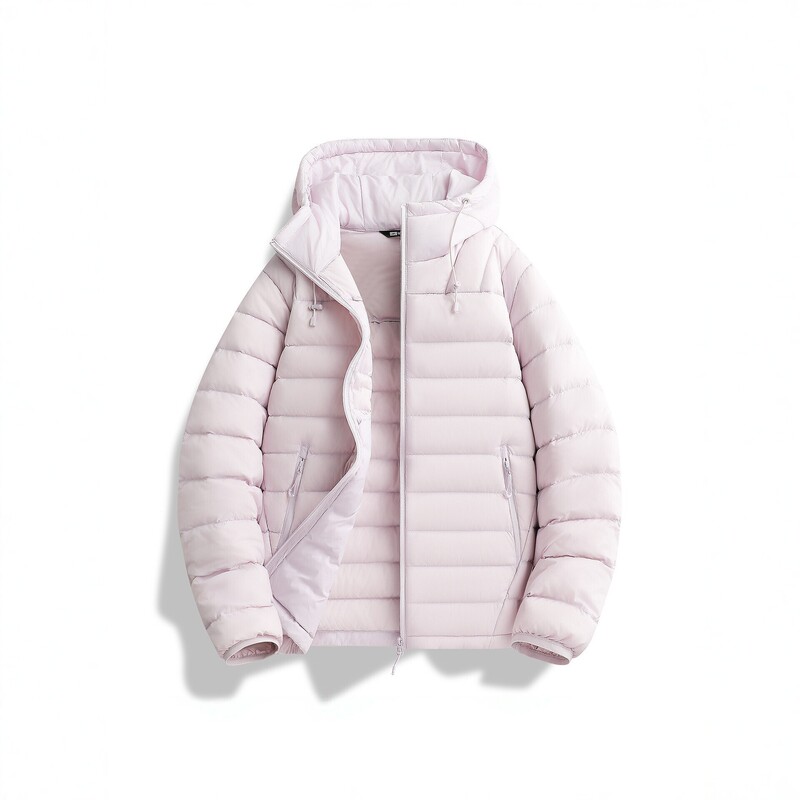 Autumn and winter commuter outdoor lightweight ribbed down jacket, warm and cold-resistant, with elastic cuffs, light, comfortable, and versatile outerwear