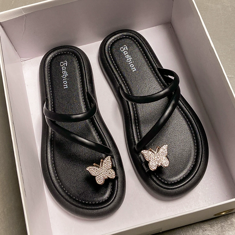 Женские слайд-сланцы, декоративный бант, повседневные шлепанцы на slip-on, размеры 36–41