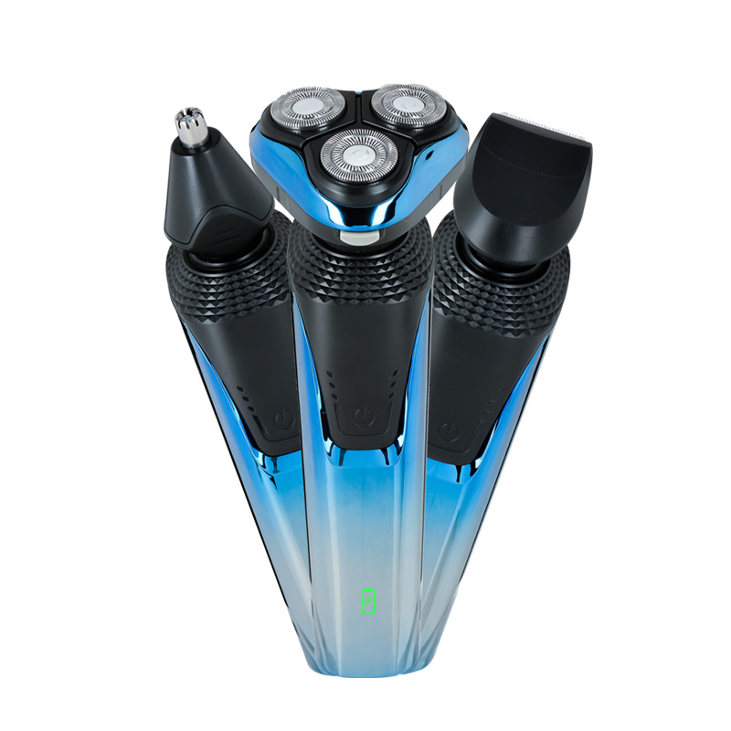 新款凌科8816三刀头剃须刀可水洗USB充电式三合一男士电动胡须刀