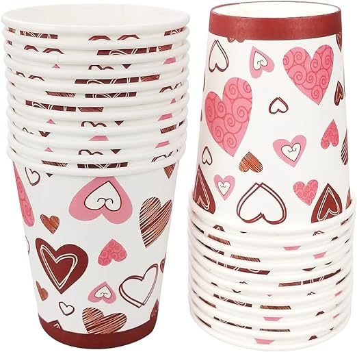 Valentine's Day Sweet Pastoral Heart Shape Paper Family Gathering Party Festival Tableware display picture 3