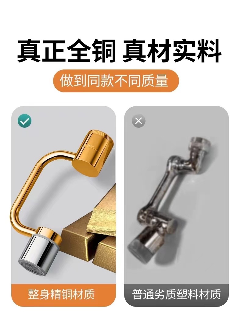 Mechanical arm faucet extender 1440 rotating magic tool Faucet adapter Splash-proof filter extension bubbler, flexible undefined