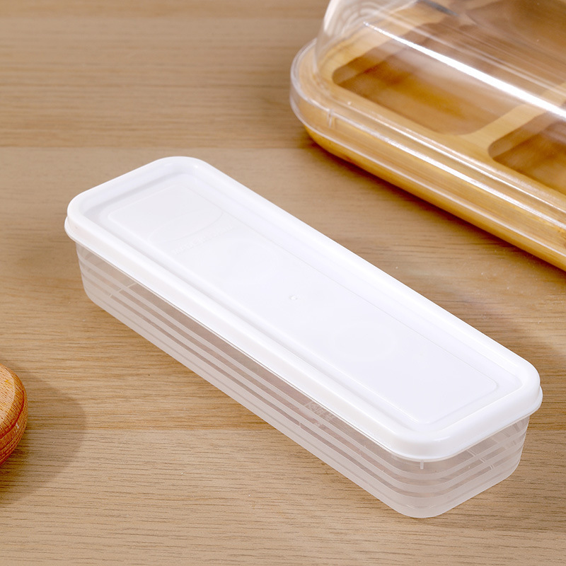 ホームキッチンコリアンダー収納ボックス長方形食品収納ボックスプラスチック冷蔵庫冷蔵密封ネギ保存ボックス|undefined