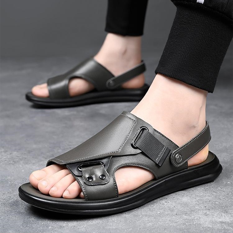 Verano nuevo hombre conducir con suela suave impermeable zapatos de playa cómodos con suela suave sandalias casuales