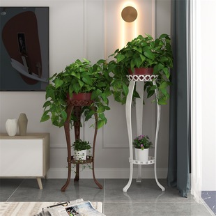 Iron Flower Rack Living Room Floor-Standing Pothos Flower Rack Storage Rack Balcony Potted Succulent Flower Pot Bracket Rack