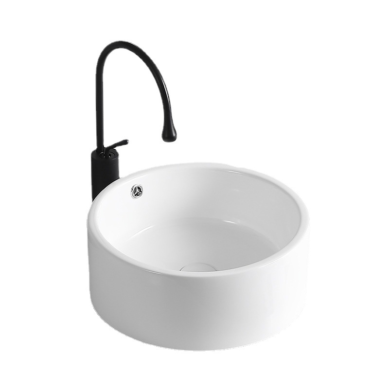 Chaozhou Taishi lavabo lavabo cerámica lavabo redondo balcón lavabo mayorista ingeniería hotelera