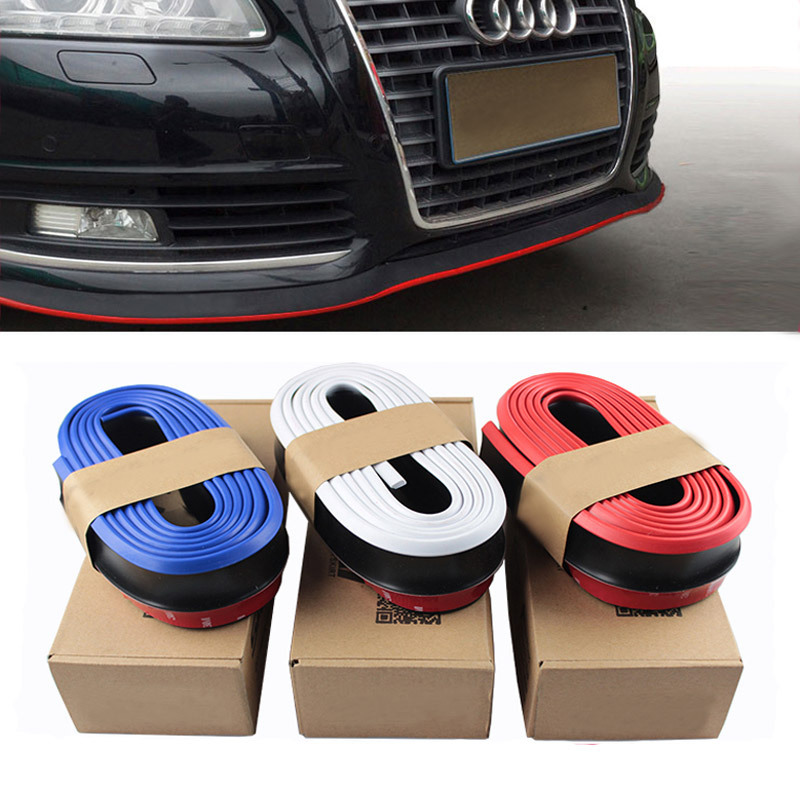 One Piece Drop-shipping Car Modification Front Shovel Small Surround Bumper Rubber Strip Side Skirt Strip Front Lip Spoiler