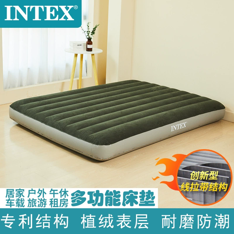 Оптовая продажа INTX надувной матрас двойная надувная кровать надувной Одноместный матрас для обеденного перерыва утолщенный с подушкой