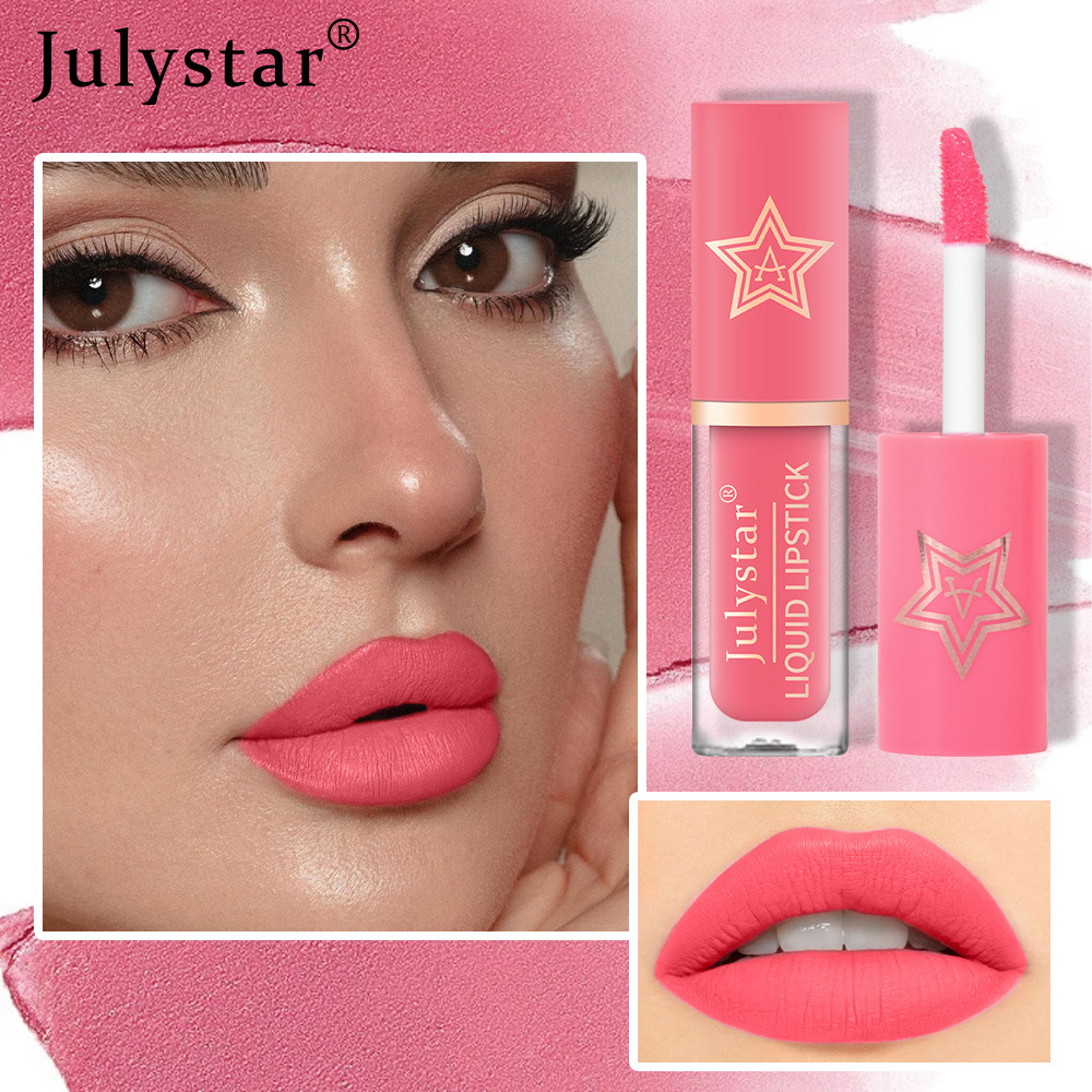 Cross-border makeup lip and cheek dual-use matte lip gloss set, natural, long-lasting, non-fading, non-stick to cups, matte lipstick wholesale undefined