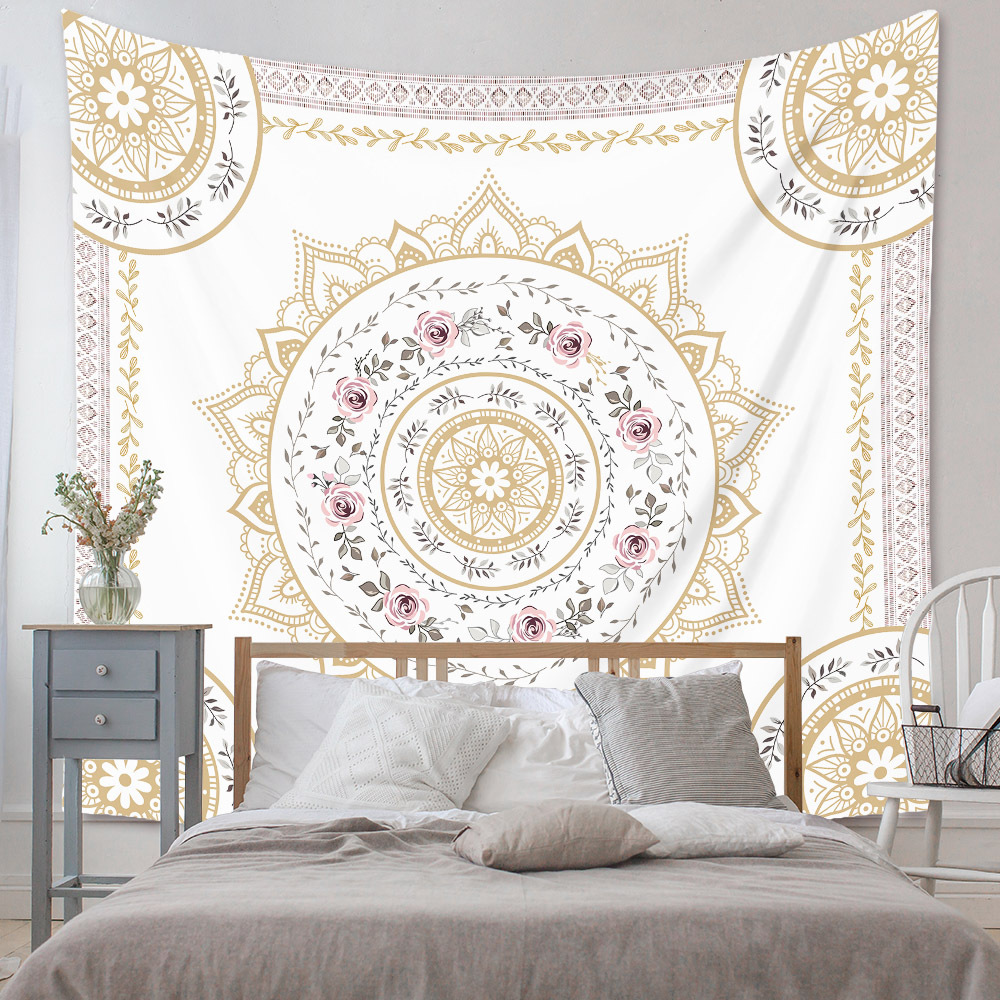 Bohemian Floral Tapestry Room Decorative Background Cloth Wholesale Nihaojewelry display picture 31