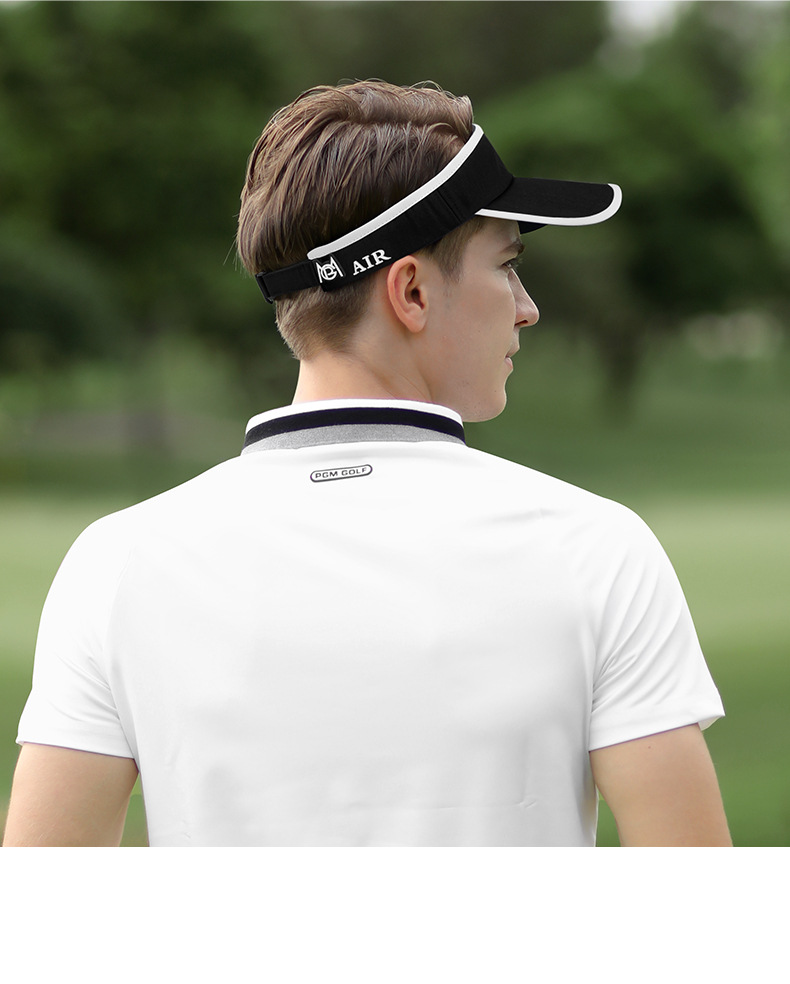 Mũ golf không đỉnh PGM chống nắng nam thoáng khí hút ẩm — MZ045-Đen Trắng, MZ045-màu xám đen, MZ045-in màu đen trắng, Mz040-trắng Đen chi tiết 8