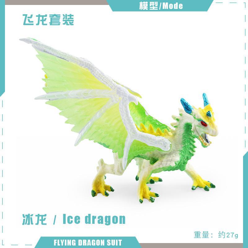 Exportación transfronteriza simulación de mitología occidental dragón modelo dragón de hielo dragón de acero fuego águila lobo dragón adornos estáticos de escritorio
