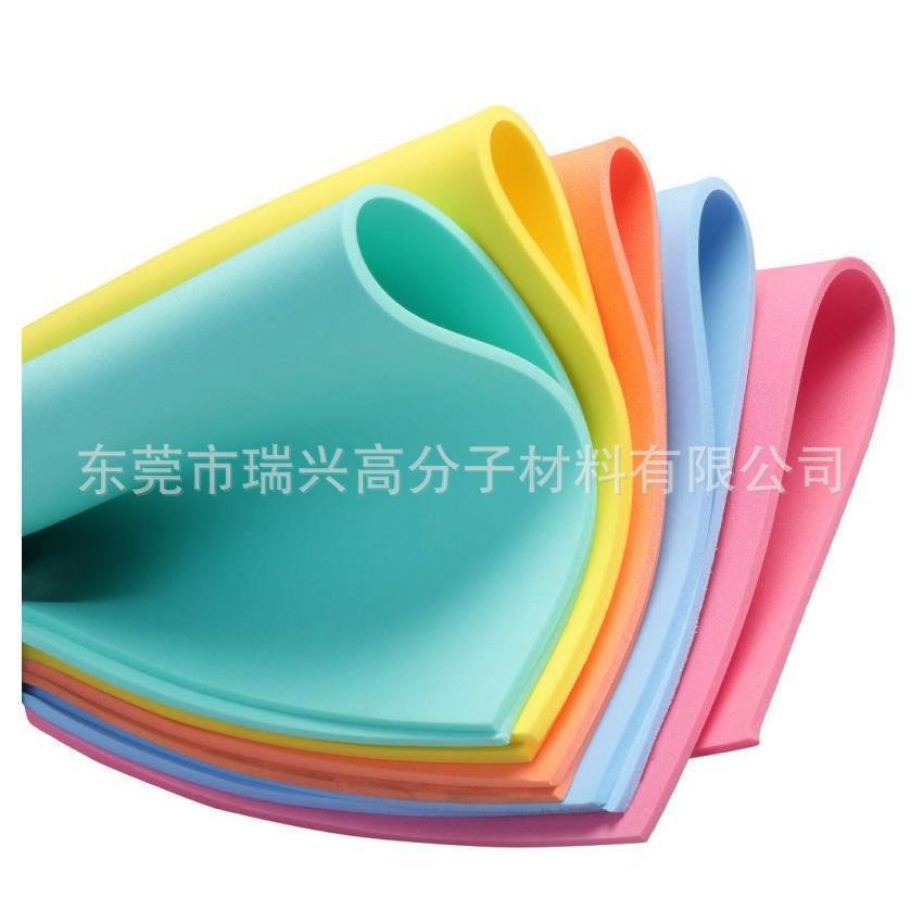 38度彩色eva发泡泡棉 聚乙烯闭孔泡沫板海绵切片diy片材