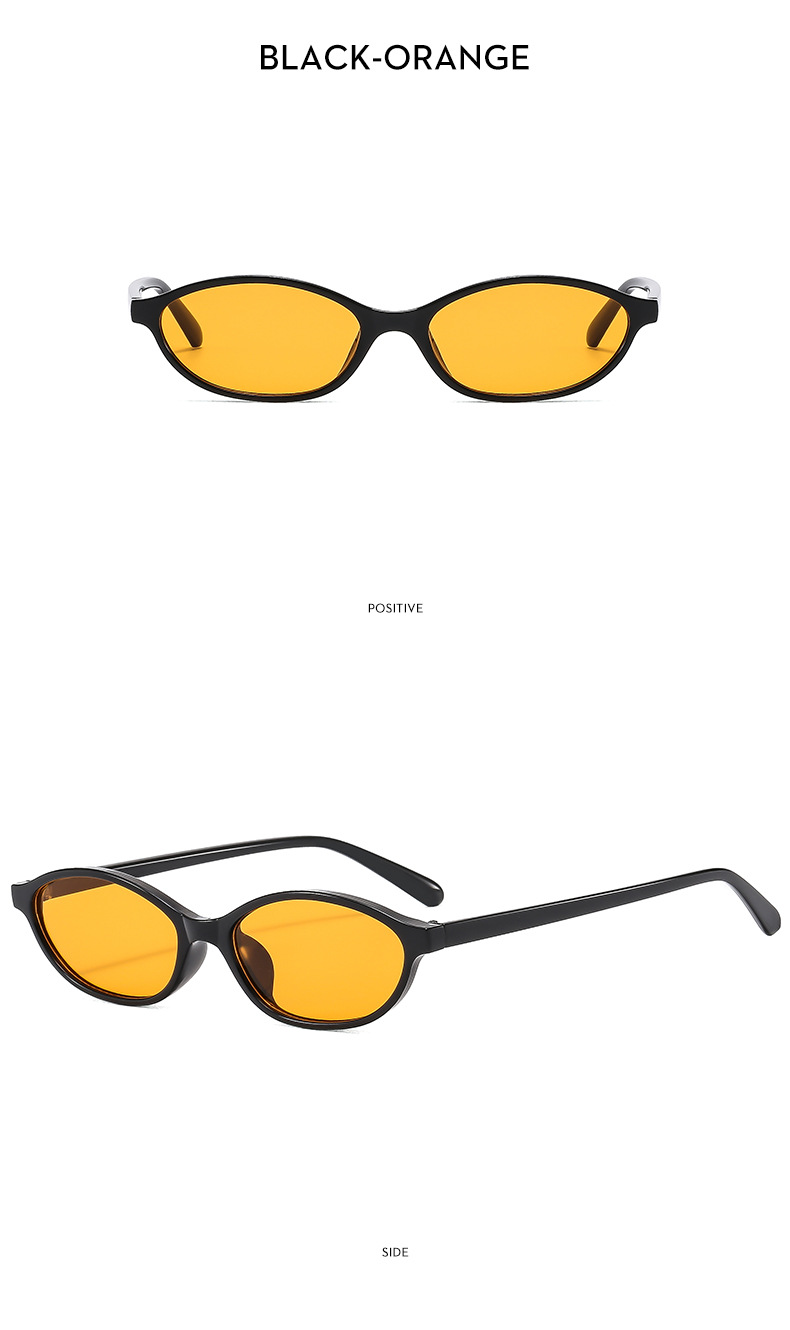 All Seasons Season Streetwear Solid Color Ac UV400 Protection Oval Frame Full Frame Women's Sunglasses