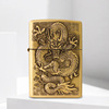 Relief god dragon kerosene lighter classic nostalgic retro tanker sand point fireware advertising gift DIY engraving